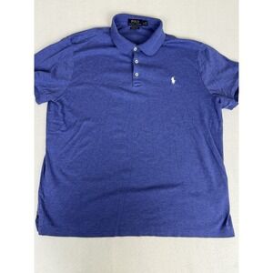 Polo Ralph Lauren Custom Slim Fit Mesh Polo Shirt Mens Sz XL Blue